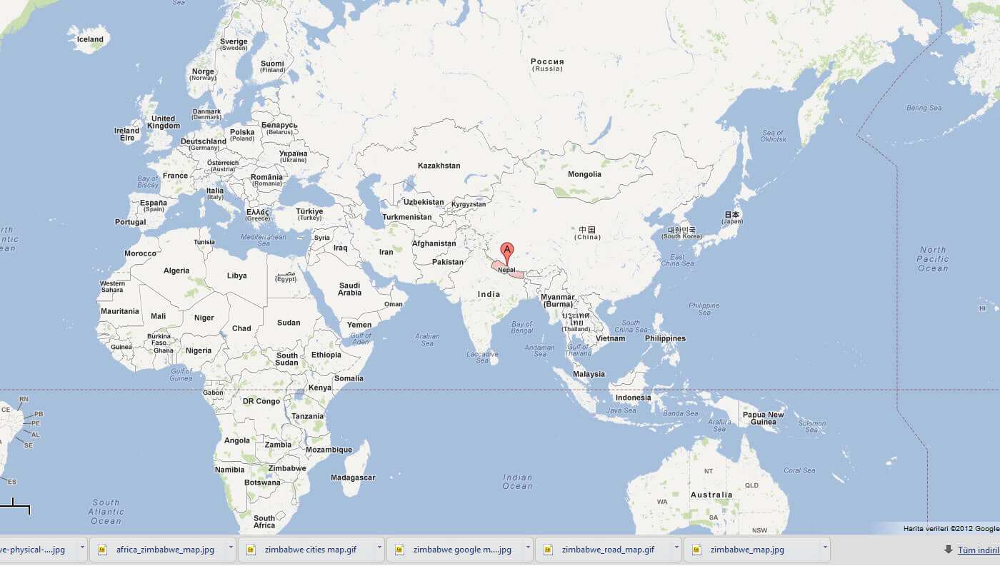 map of nepal world